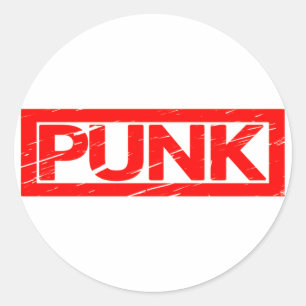 Sticker Rond Timbre Punk