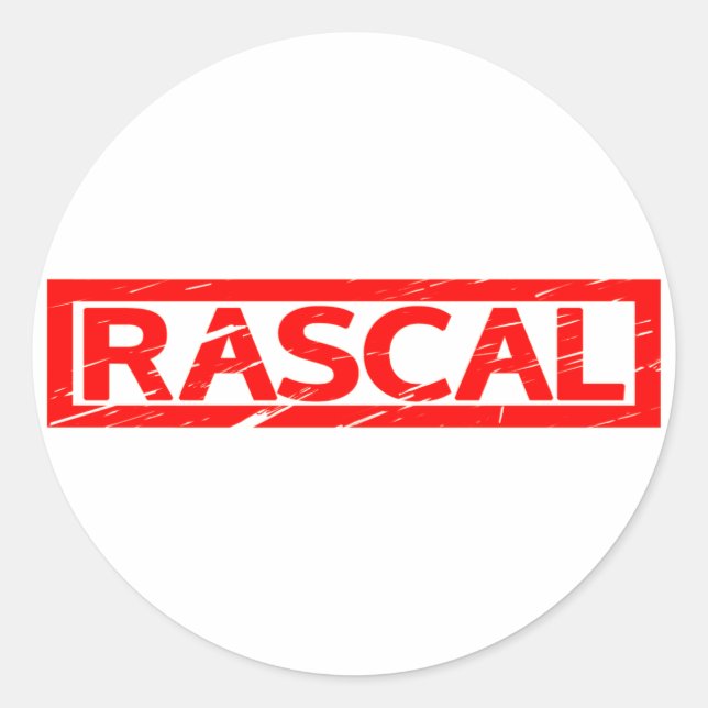 Sticker Rond Timbre Rascal (Devant)