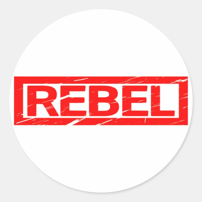 Sticker Rond Timbre rebelle (Devant)