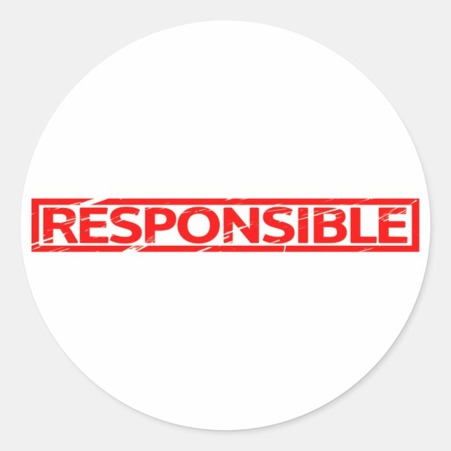 Sticker Rond Timbre responsable (Devant)