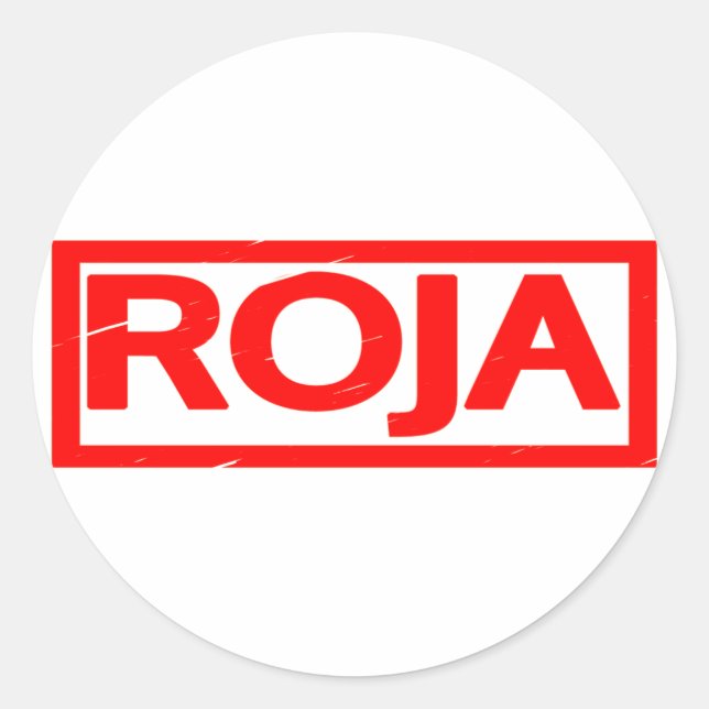 Sticker Rond Timbre Roja (Devant)