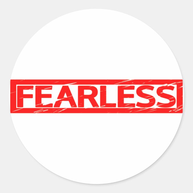 Sticker Rond Timbre sans peur (Devant)