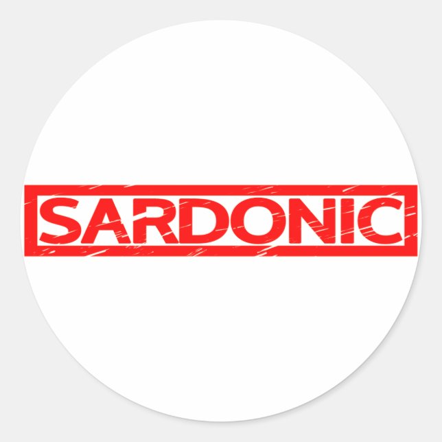 Sticker Rond Timbre sardonique (Devant)