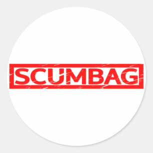 Sticker Rond Timbre Scumbag