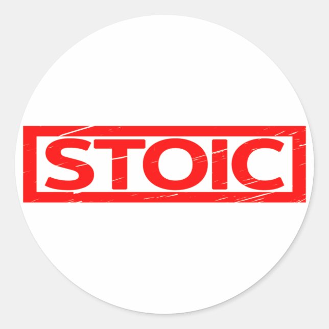Sticker Rond Timbre stoïque (Devant)