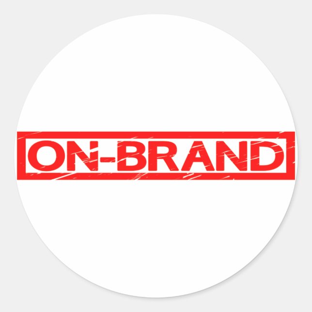 Sticker Rond Timbre sur la marque (Devant)
