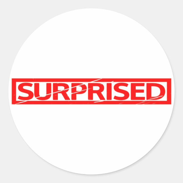 Sticker Rond Timbre surpris (Devant)