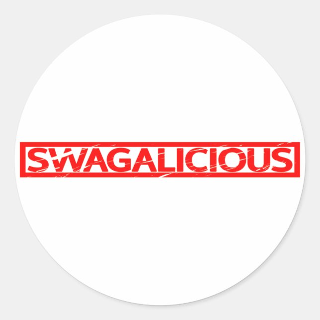 Sticker Rond Timbre Swagalicious (Devant)