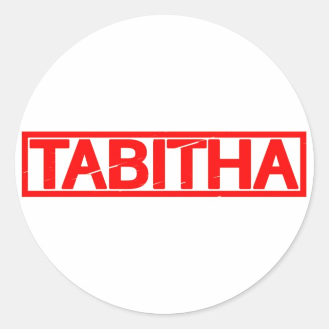 Sticker Rond Timbre Tabitha (Devant)