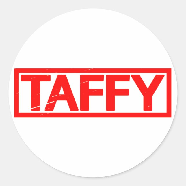 Sticker Rond Timbre Taffy (Devant)