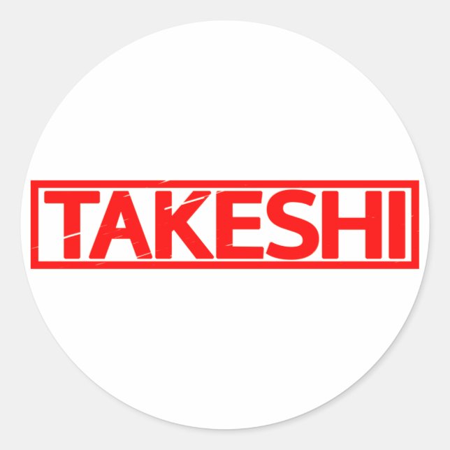 Sticker Rond Timbre Takeshi (Devant)