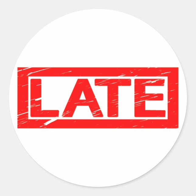 Sticker Rond Timbre tardif (Devant)