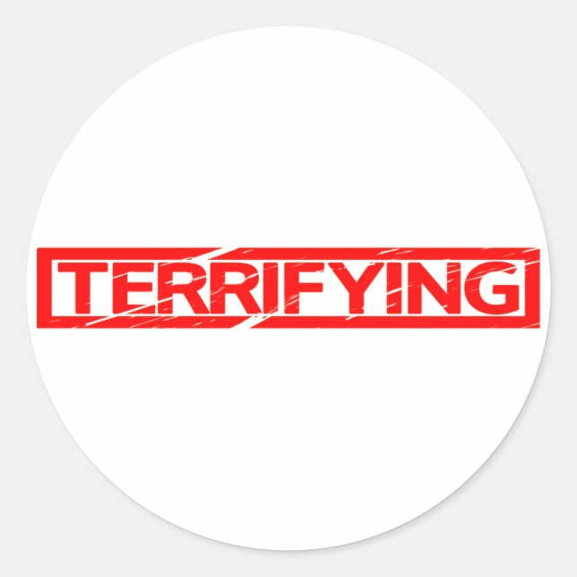 Sticker Rond Timbre Terrifiant (Devant)