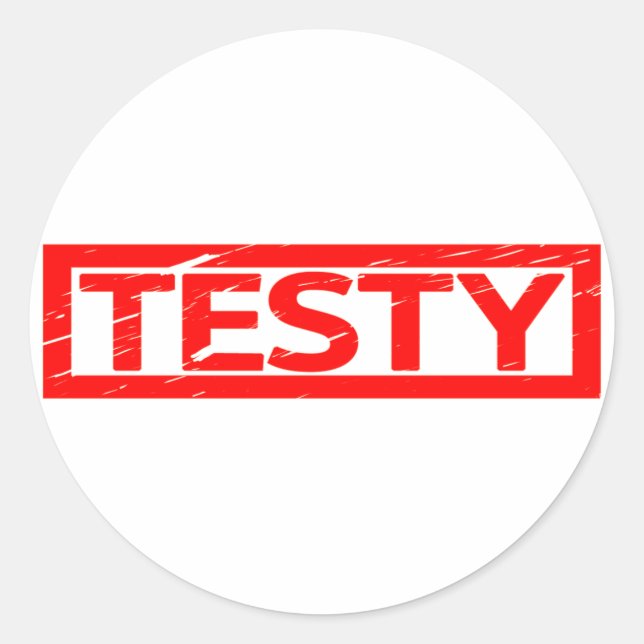 Sticker Rond Timbre Testy (Devant)