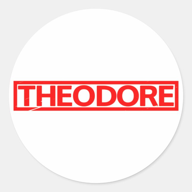 Sticker Rond Timbre Theodore (Devant)
