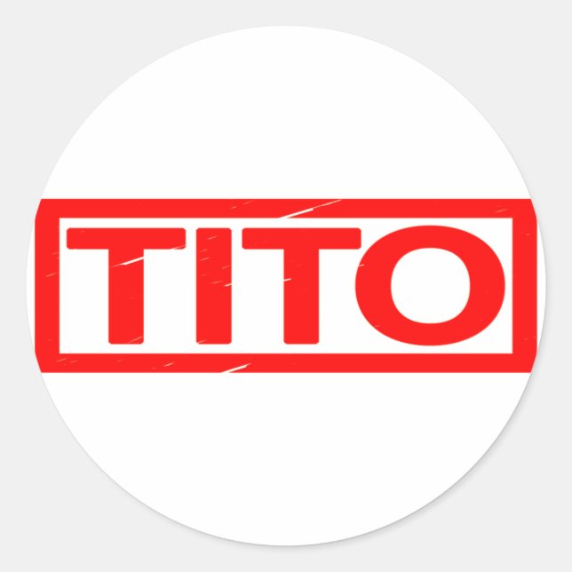 Sticker Rond Timbre Tito (Devant)