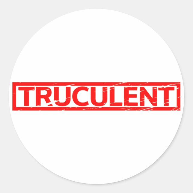 Sticker Rond Timbre Truculent (Devant)