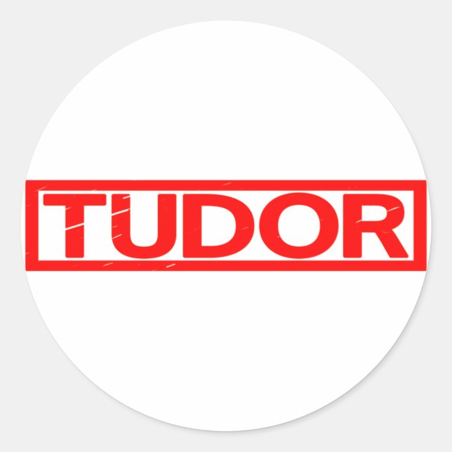 Sticker Rond Timbre Tudor (Devant)