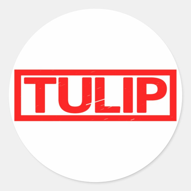 Sticker Rond Timbre Tulip (Devant)