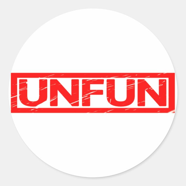 Sticker Rond Timbre Unfun (Devant)