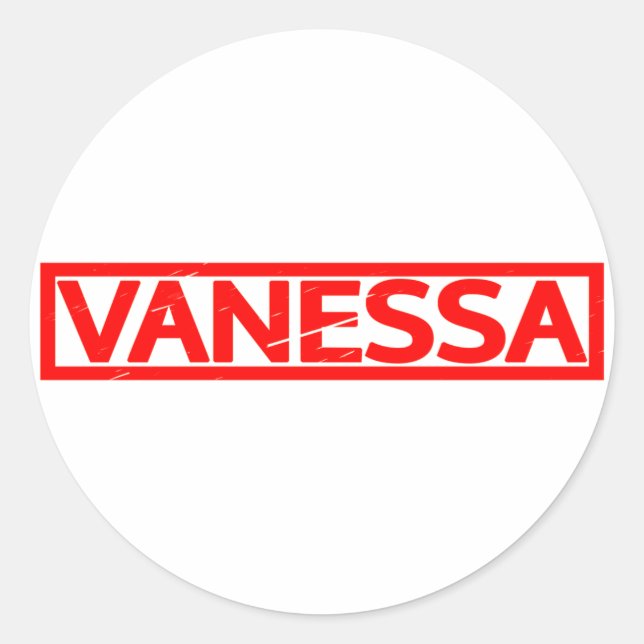 Sticker Rond Timbre Vanessa (Devant)