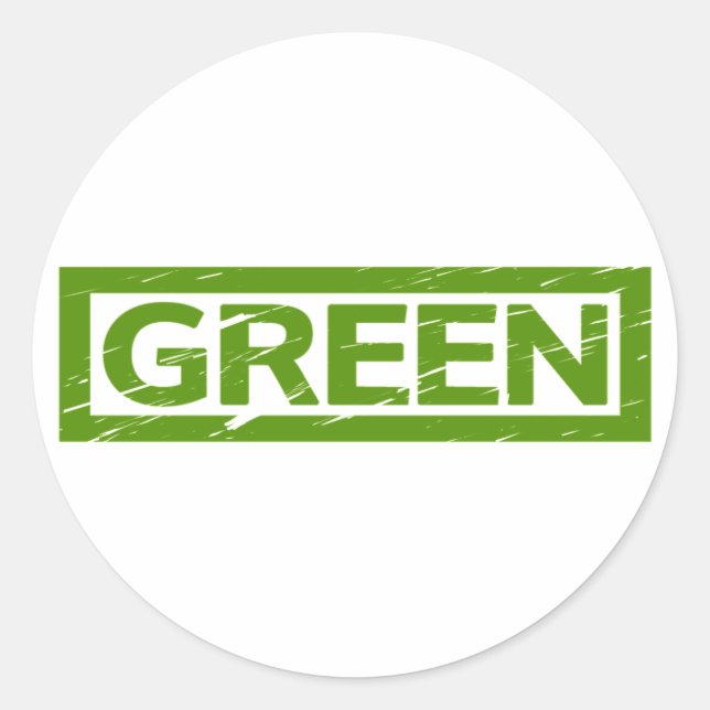 Sticker Rond Timbre vert (Devant)