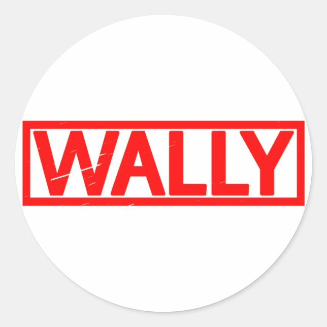 Sticker Rond Timbre Wally (Devant)
