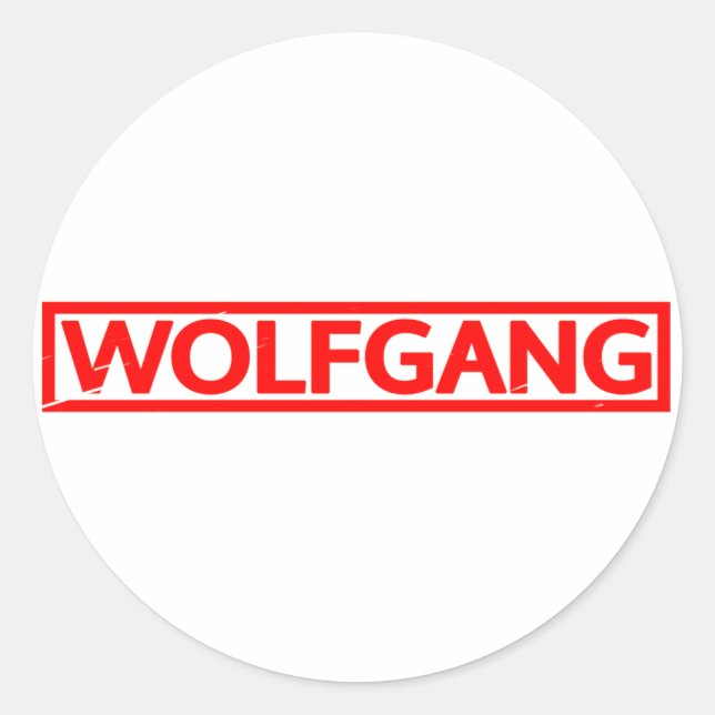 Sticker Rond Timbre Wolfgang (Devant)