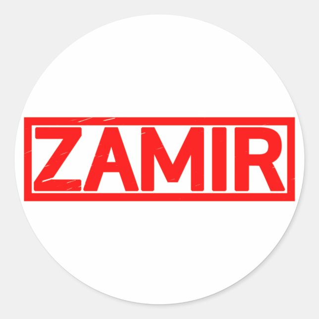 Sticker Rond Timbre Zamir (Devant)