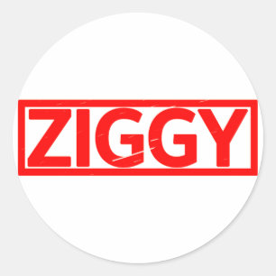 Sticker Rond Timbre Ziggy