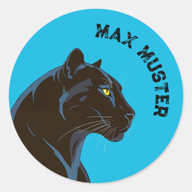 Sticker Rond Timbres bleus (Devant)