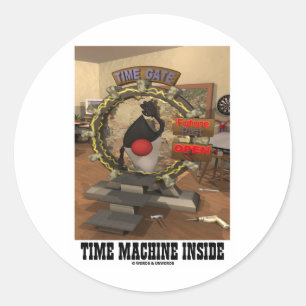 Sticker Rond Time Machine Inside (Open Source Duke)