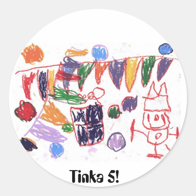 Sticker Rond Tinka 5 ! (Devant)