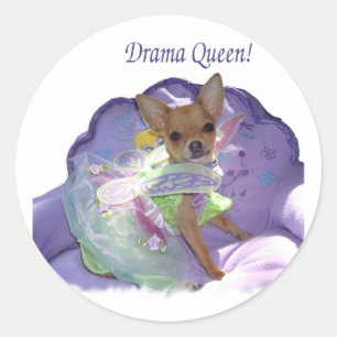 Sticker Rond Tinkerbell la "reine de drame ! "