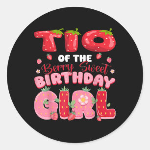 Sticker Rond Tio Du Berry Sweet Birthday Girl Strawberry Pa