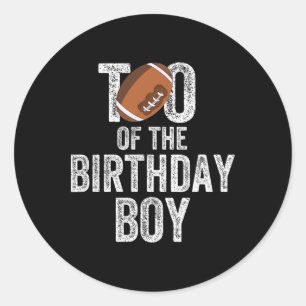 Sticker Rond Tio du garçon d'anniversaire amateur de football a