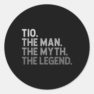 Sticker Rond Tio l'homme le mythe la légende Fête des Pères Fu