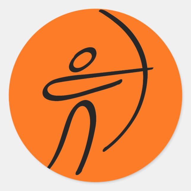 Sticker Rond Tir à l'arc (Devant)