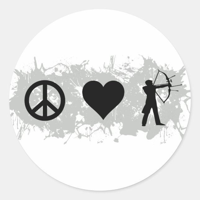 Sticker Rond Tir à l'arc 1 (Devant)