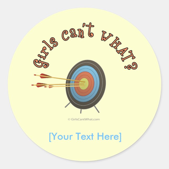 Sticker Rond Tir à l'arc Cible (Devant)