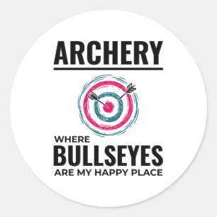 Sticker Rond Tir à l'arc Cibles Archer Bow Arrows Bullseye