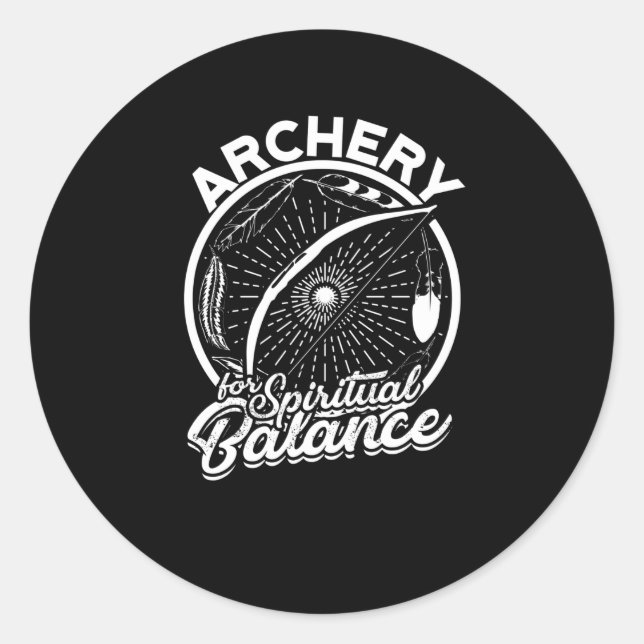 Sticker Rond Tir à l'arc pour l'équilibre spirituel - Archer de (Devant)