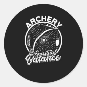 Sticker Rond Tir à l'arc pour l'équilibre spirituel - Archer de