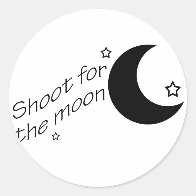 Sticker Rond Tir pour la lune (Devant)