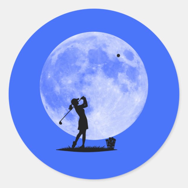 Sticker Rond Tir Pour Les Objectifs Féminins De La Lune Golfeus (Devant)