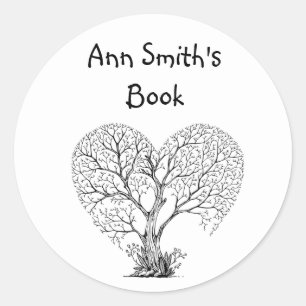 Sticker Rond Tirage de ligne Arbre de vie Art