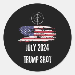 Sticker Rond Tiré Juillet 2024 Etats-Unis