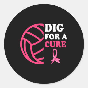 Sticker Rond Tirer Pour Une Volleybyll De Sensibilisation Cure 
