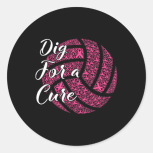 Sticker Rond Tirer Pour Une Volleybyll De Sensibilisation Cure