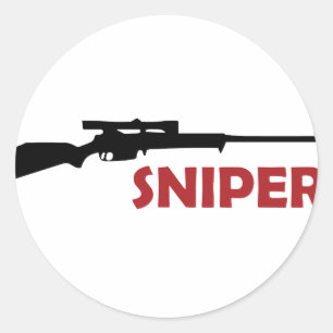 STICKER ROND ** TIREUR ISOLÉ **